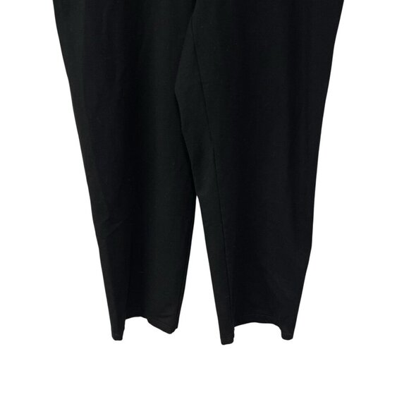 Eileen Fisher Knit Pull On Pants Black Business Office Career Travel Women’s L - Picture 2 of 10